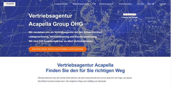 webdesign acapella group frankfurt
